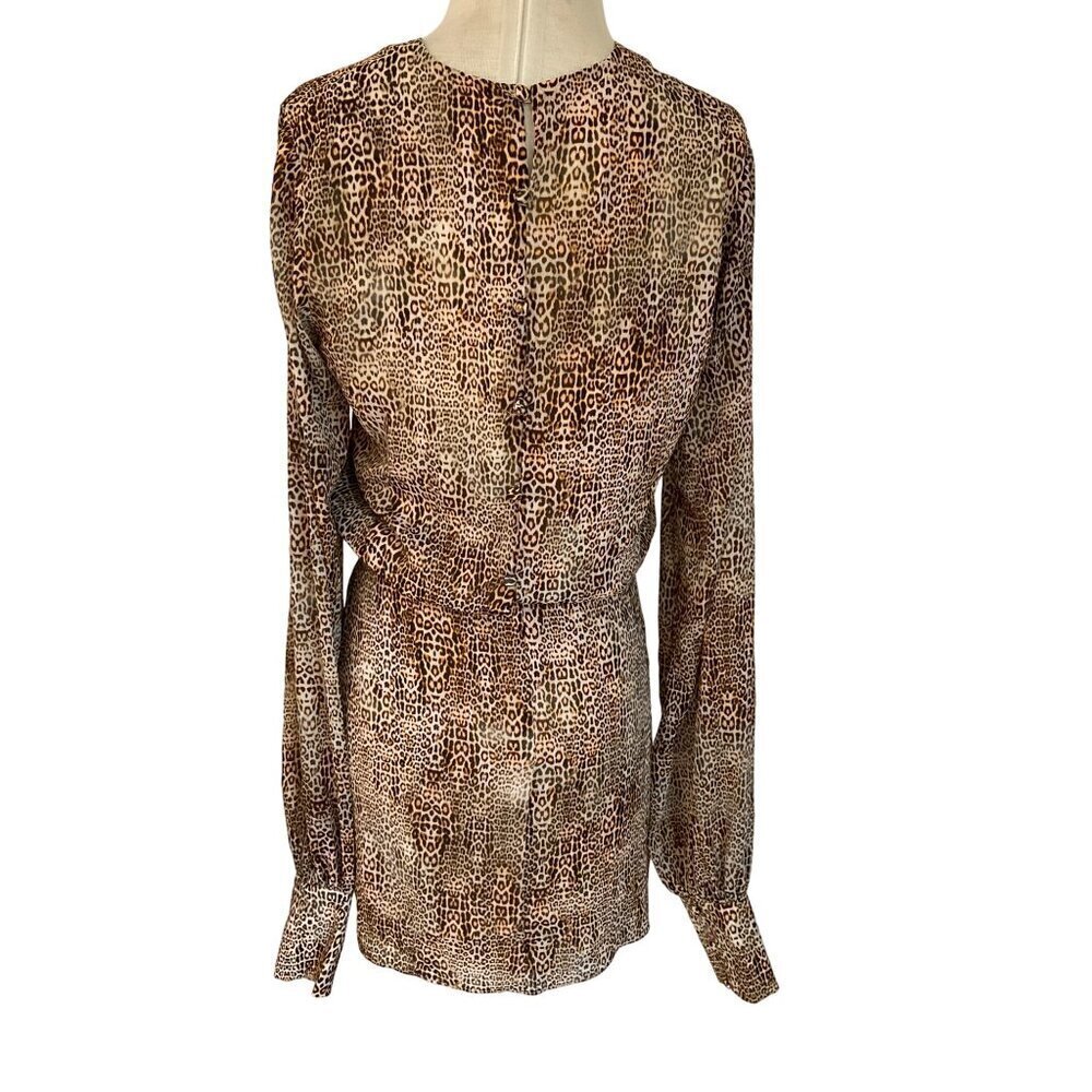 Alexis Dula Dress in Animal Print XSmall New Womens Faux Wrap Mini - Picture 6 of 16